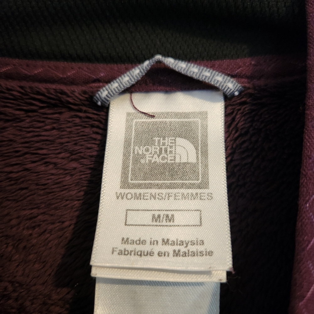 The North Face High Loft Fleece Quarter Zip Pullover Medium‎ Like New, Purple - Picture 4 of 6